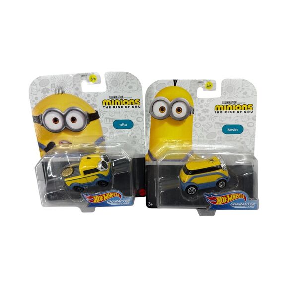 Minions The rise of Gru Hot Wheels cars Otto Kevin NEW vehicles toys collectible - Picture 1 of 5